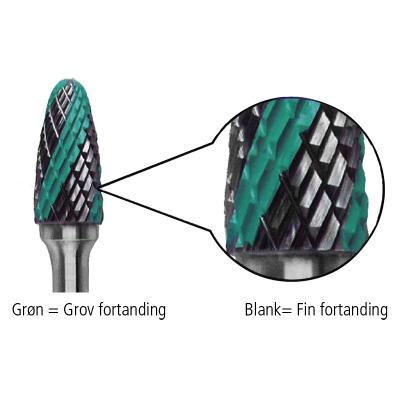 Fræsestift HM Ø6x5 mm form D (Speedcut) med Ø6 mm skaft